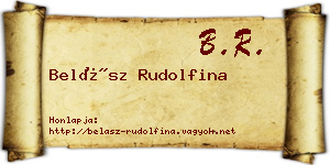 Belász Rudolfina névjegykártya